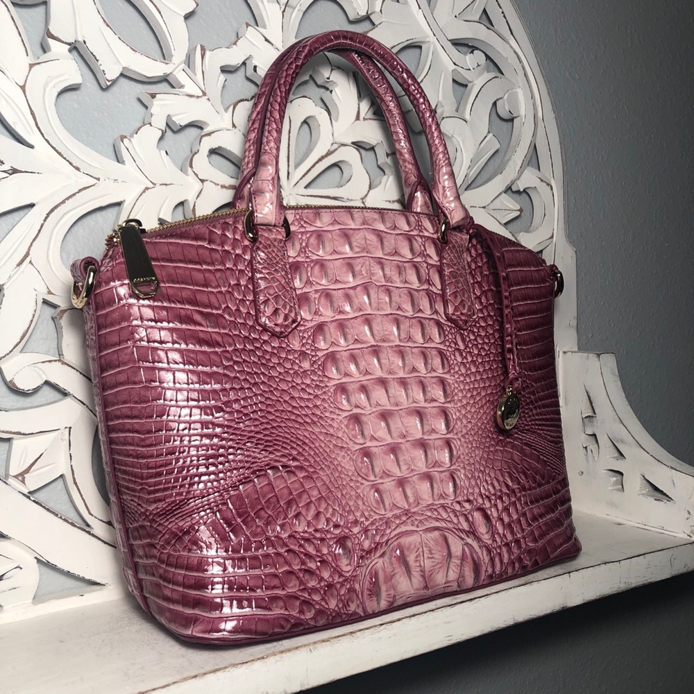 Brahmin Duxbury Satchel Tea Rose & Wallet SET - Picture 5 of 11